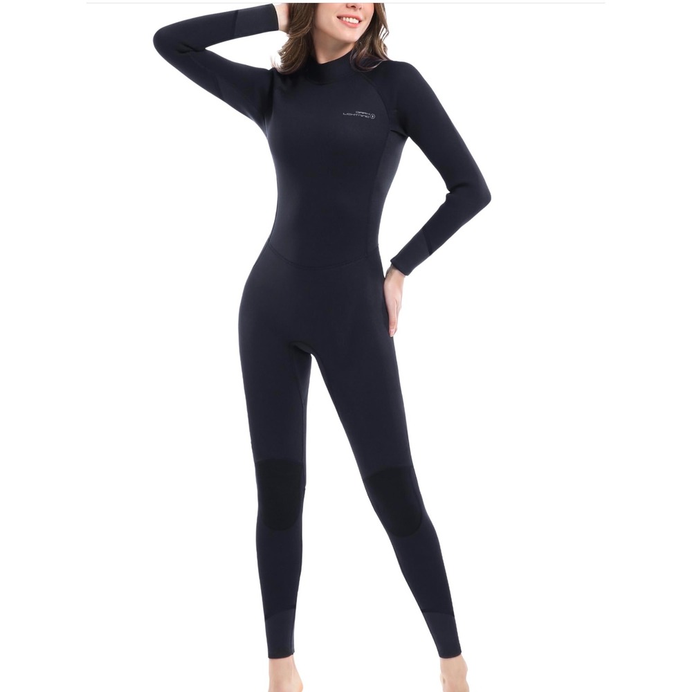 Dark Lightning Full Body Wetsuit Women XS  NEW 3/2mm Neoprene Surfing Diving